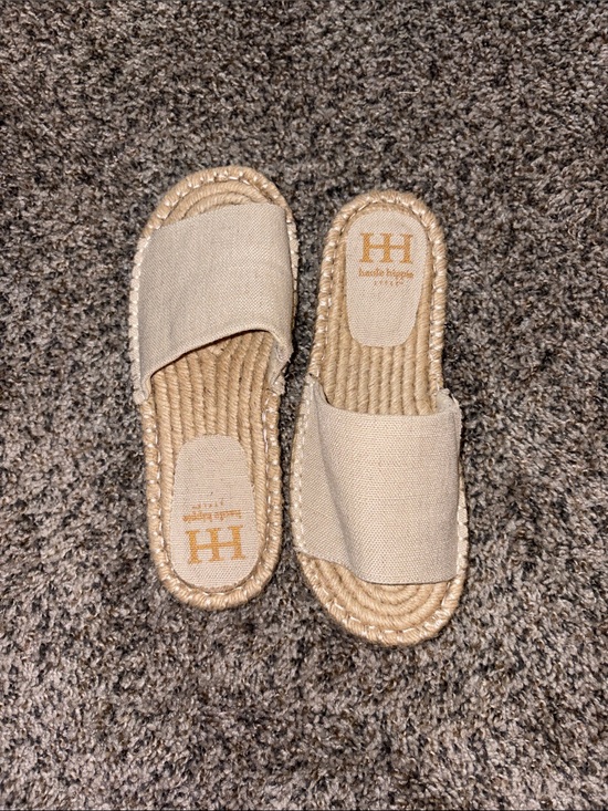Haute Hippie Shoes - Haute Hippie Beige Slide Sandals